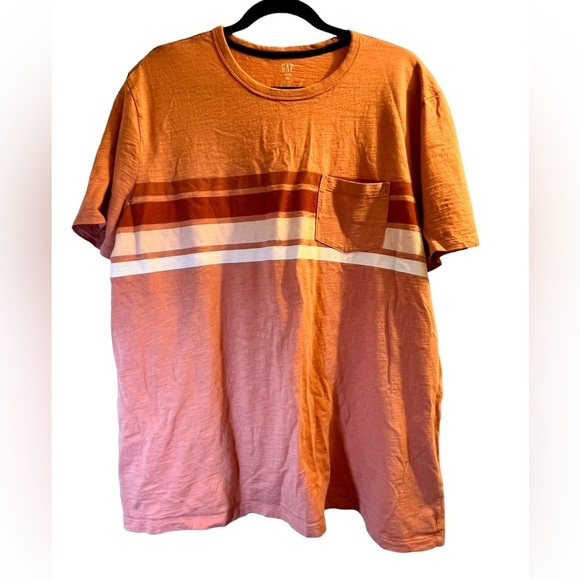 𝅺gap T-Shirt V-Neck Orange Sz XXL - Picture 1 of 6
